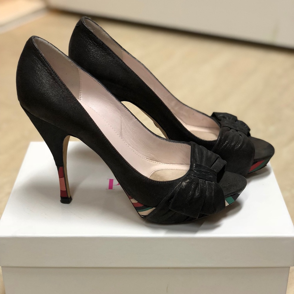 Authentic Emilio Pucci Nappa Black Shoes